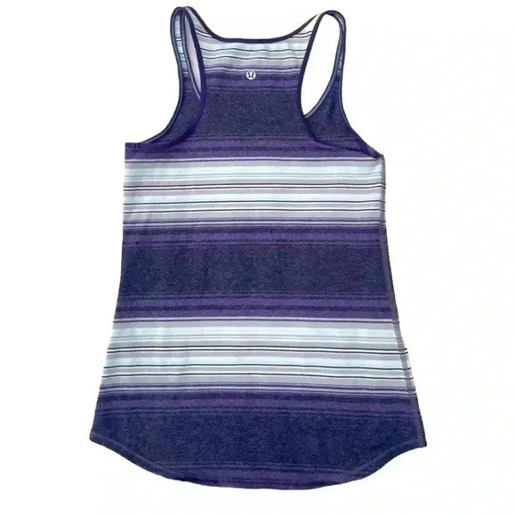 LULULEMON women's Refresh Racer Back Tank Top Osaka Purple Ombre Stripe size S - Picture 2 of 5